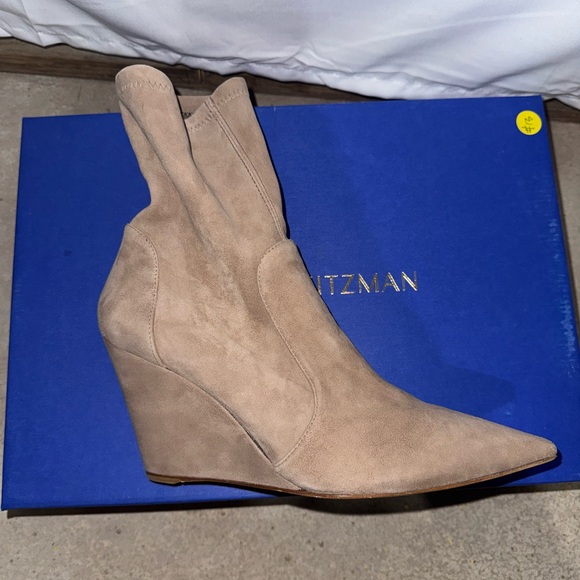 Stuart Weitzman Stuart Wedge 85 Sock Bootie - Picture 3 of 8